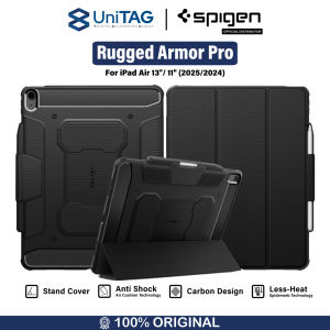 Case for iPad Air 13 11 10.9 5 4 M3 M2 2025 2024 Spigen Rugged Armor Pro Flip Cover Anti Shock Protective Casing