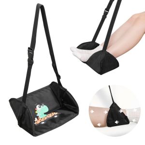 XINSU38 Foldable Travel Foot Rest Waterproof Adjustable Car Foot Hammock Premium Comfortable Leg Comfort Mat Long Journey