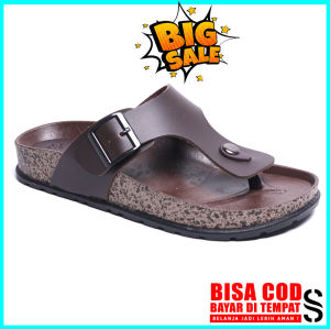 Brody Boxer Sandal Jepit Pria Casual Sendal Japit Cowok Casual Sol Puyuh Gesper Size 38-43