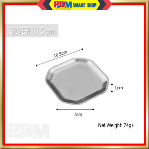 PDM 304 Stainless Steel Korean Kimchi Plate Square Snack Plate Golden Dessert Plate Bone Plate