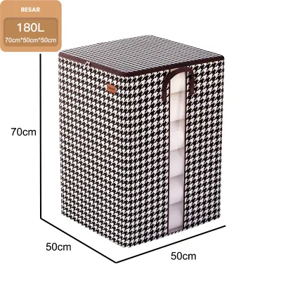 Inaso Pengatur Pakaian Lipat Kotak Penyimpanan Pakaian Lipat Storage Box Lemari Baju Keranjang Laundry Pakaian Kotor Tempat Organizer Serbaguna Waterproof HSB225