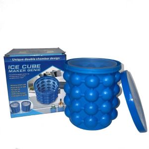 แช่แข็งแบบโฮมเมดฤดูร้อนแม่พิมพ์น้ำแข็งซิลิโคนทรงกลมถังใส่น้ำแข็ง อุปกรณ์ทำน้ำแข็งภาชนะแช่เครื่องดื่มเก็บความเย็น ซิลิโคนแบบพกพา