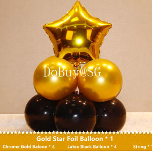 🔥SG LOCAL STOCK🔥Balloon Pillars Chrome Balloon Metallic Balloon Foil Balloon Party Supply Birthday Balloon Anniversary New Year Christmas Wedding Company Event Shop Decoration