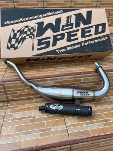 Knalpot Racing Ninja 150 R RR SS Spesial Carbon Catur Doff Tutup CNC Hitam WINSPEED PERFOMANCE