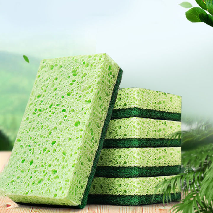 Spon Cuci Piring Cellulose Wood Sponge Spons Awet Spons Cuci Piring Premium Multifungsi Kotoran