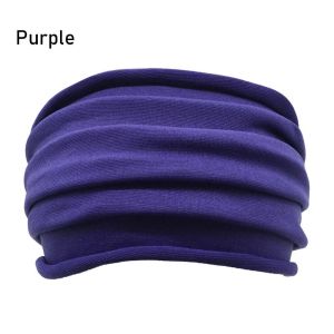 CHUAN Women New Nonslip Elastic 13 Colors Turban Running Headwrap Wide Sports Headband Stretch Hair Band Fold Yoga Hairband