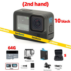 Used Action Camera For Gopro Hero 10 Black Dual Screen 5.3K 60FPS Touch LCD with Live Streaming Go Pro Second Hand