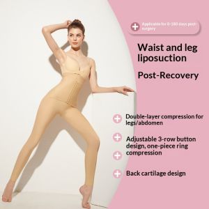 Women Shapewear High Waist Abdomen Waist Liposuction Surgery Thigh Shaper Post-Op Compression Recovery Butt Lifter Body Shaper