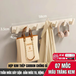 [Hàng Cao Cấp] Thanh Móc Treo Tường Quần Áo Đa Năng Treo Đồ Nhà Tắm Nhà Vệ Sinh Chịu Tải Tốt Không Cần Khoang Tường