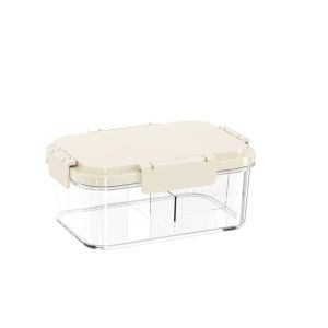 ครัวกรอบ กล่องเก็บตู้เย็น กล่องปิดผนึก กล่องอาหารกลางวันใสเกรดอาหาร กล่องเบนโตะเก็บผลไม้ storage box