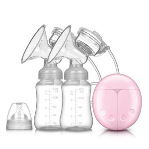 Double Electric Breast Pumps Powerful Nipple Suction USB Electric Breast Pump with Baby Milk Bottle Cold Heat Pad Nippl