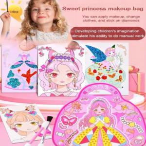 Girls makeup toys Childrens Day gift princess makeup bag girls birthday gift handmade 2025 girls princess makeup bag childrens makeup book