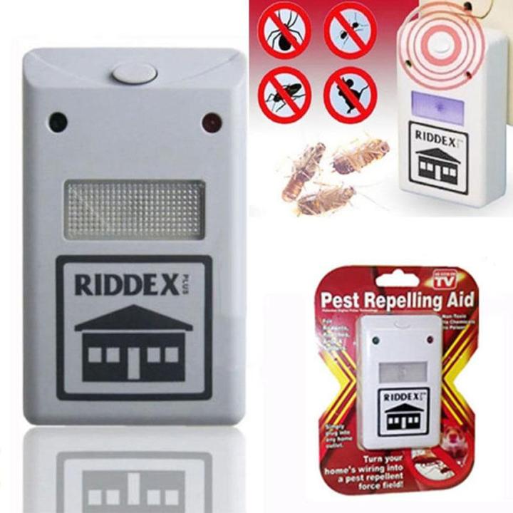 Riddex Plus Alat Pembasmi Pengusir Tikus Nyamuk Kecoa Serangga Hama Pengganggu Ultrasonic Quad Pest Repelling Aid - Merah