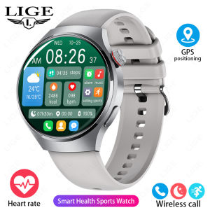 Lige GT4 Đồng hồ thông minh Người Đàn Ông Ban Đầu Cuộc Gọi Bằng Giọng Nói IP67 Không Thấm Nước Đa-Chức Năng Thiết bị theo dõi sức khỏe tập luyện Nhịp Tim