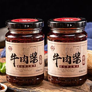 牛肉酱香菇酱下饭菜罐装调味酱多种口味拌饭面火锅蘸料瓶装辣椒酱