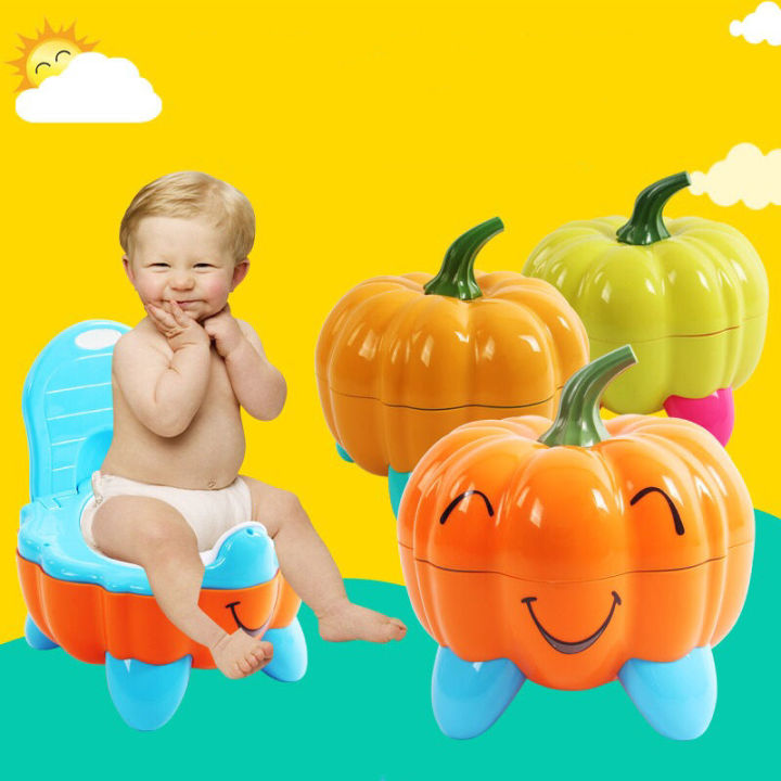 202203 Years Old Children's Pumpkin Potty Plastic Toilet Baby Cute