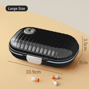 Vision Portable Travel Pill Organizer Weekly Travel Pill Box Mini Pill Holder for Pocket Pharmacy Medicine Container for Vitamin/ Fish Oil/ Supplement