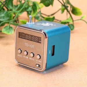 MIIQNUS Loa Stereo Đài FM mini di động Đèn LED mini Đài phát thanh kỹ thuật số Máy nghe nhạc Walkman Âm thanh rõ nét Loa Bluetooth Máy tính
