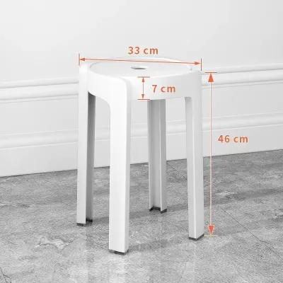 Easyhome.sg Modern Stool Dining Chair Stackable Nordic Plastic Stools Minimalist Chairs