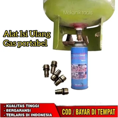 Alat isi ulang gas kaleng portable refil gas kaleng portable simpel nepel isi ulang gas Simple REFILL GAS MURAH