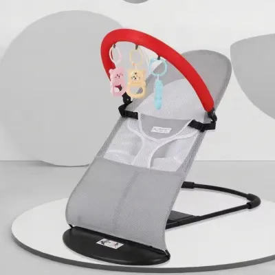 Baby Rocking Chair Newborn Foldable Baby Bouncing Chair With Toy Rack Baby Bouncer Baby Rocker Safety Rocking Chair