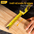 Thước Cuộn Thép Vỏ Bọc Cao Su Deli Cao Cấp - Chất Liệu Chống Gỉ, Khóa Tự Động An Toàn - Sử Dụng Đa Năng - DL3798. 