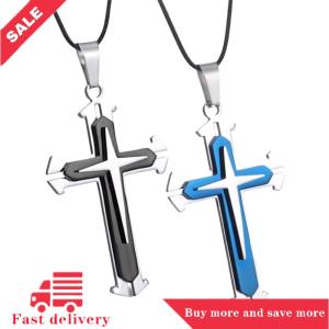 [COD] Fashion Versatile Cross Pendant Necklaces For Women Men Hip Hop Creative Temperament Necklaces Jewelry Accessories Gifts