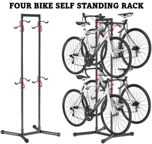 Four Bike Free Standing Rack Stand / 4 Bike Free Standing Bicycle Rack Stand Hanger Holder
