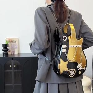 G7 Cross-border personalized guitar bag for women 2024 New American Style Hot Girl Fashion Rivet Trendy Single Shoulder Guitar Bag 7/7