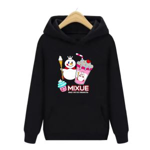 MIXUE ICE CREAM BOBA Sweater Hoodie Setelan Dan Atasan Anak Usia 4-13+Tahun Bisa Bayar Ditempat COD