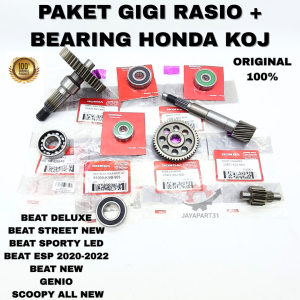 Honda Paket Gigi Rasio + Bearing KOJ ASLI ORIGINAL AHM BEAT STREET BEAT DELUXE GENIO