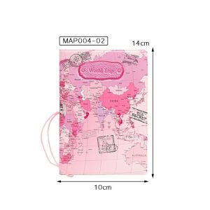 Cover/Sarung Passport Travel Kulit PVC Waterproof World Map Passport Case Cover Travel Sampul Paspor Document Organizer