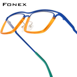 FONEX Acetate Titanium Glasses Frame Men 2025 New Fashion Brand Design Square Eyeglasses Women High-Quality Japanese Spectacles Optical Eyewear 85792