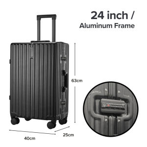 (JIJI SG) MAZON ZOIA Luggage with cup holder /  Zipper  / TSA Lock Available / Aluminium Frame  / SG