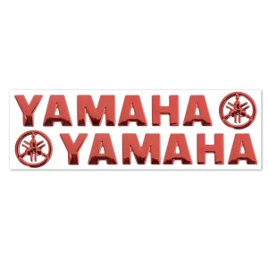 1 Set \2pcs 3D Yamaha Motorcycle Fuel Tank Decoration Sticker Car Body YAMAHA Letter Logo Emblem Modification Decals