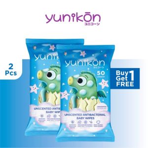 YUNIKON Baby Wipes Tissue / Tisu Basah Bayi 50s+50s (BELI 1 GRATIS 1)