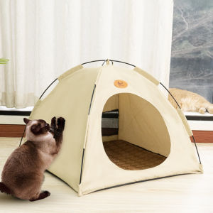Outdoor Stray Cat House Folding Without Installation Pet Tent Bed Portable for Travel Cool Summer Kitty Puppy Bed Pet Supplies2026