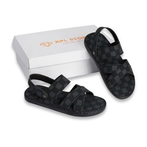 Xăng đan Nam Quai Hậu dập vân Caro thời trang trẻ đế mỏng khâu toàn bộ chắc chắn thời trang nam