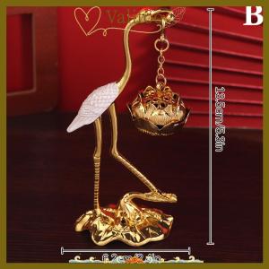 [Valitoo] Crane Incense Holder Stove Lotus Incense Antique Alloy Lotus Hanging Stove Tea Ceremony Craft Household Decoration