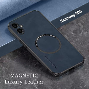 Case Samsung A06 Softcase Luxury Leather Magsafe Magnetic