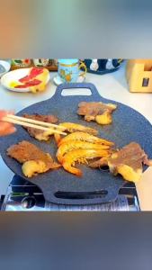 Wajan Panggangan Grill Pan Korea Datar Anti Lengket Ukuran 34cm