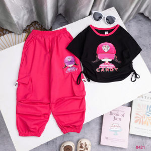 Sét quần suông bé gái 14kg-36kg Áo thun cotton chính phẩm