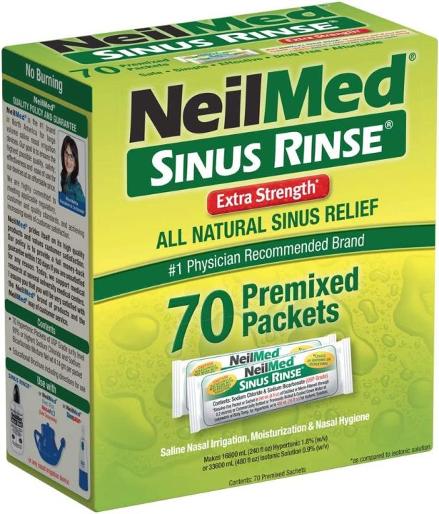 NeilMed's Sinus Rinse Extra Strength Pre-Mixed Hypertonic Packets-for ...