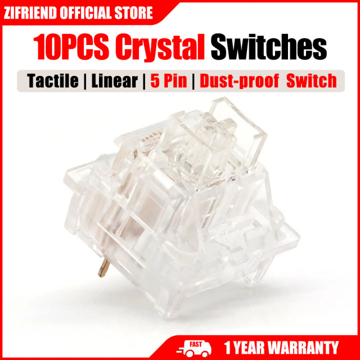 ZIFRIEND 1 PCS Crystal Linear Switch / Tactile Switch Transparent ...