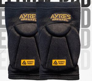 Kneepad Ayres Elbowpad Deker Pelindung Lutut dan Siku Olahraga Futsal Sepakbola Warna Hitam Putih