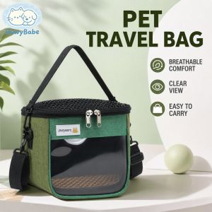 DewyBabe Portable Breathable Small Pet Travel Carrier For Hamster Squirrel Hedgehog Transparent Hand Bag