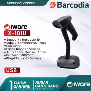 Scanner Barcode 1D Laser Iware 1808 (USB)