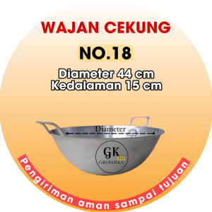 BISA COD wajan Kuali penggorengan anti lengket tebal cekung berkualitas NO 14 16 18 20 22 24 jumbo