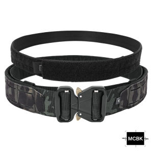 SINAIRSOFT 2 Inch Tactical Belt Quick Release Metal Buckle Laser MOLLE Mens Multi-camo Belts Outdoor Clothing Accessories