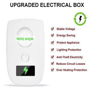TIMES LORD US/EU/UK Adapter Electricity Saving Box Power Save Stable Performance Electric Energy Saver Intelligent Power Factor Smart Energy-saving Appliance Household Use